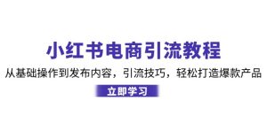 小红书电商引流教程：从基础操作到发布内容，引流技巧，轻松打造爆款产品-网创资源