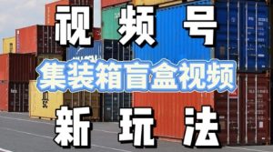视频号新玩法，利用老外开集装箱盲盒视频，挣分成计划收益，月入过W，新手小白轻松上手-网创资源