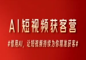 AI短视频获客营，借用AI，让短视频持续为你精准获客-网创资源