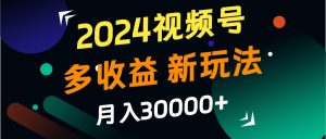 2024视频号多收益的新玩法，月入3w+，新手小白都能简单上手！-网创资源