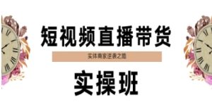 短视频直播带货实操班，实体商家逆袭之路-网创资源