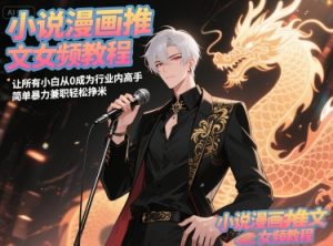 小说漫画推文女频教程，让所有小白从0成为行业内高手，简单暴力兼职轻松挣米-网创资源