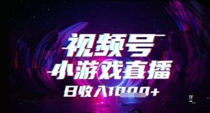 视频号小游戏直播，2025年的蓝海项目，收益稳定，实操简单，小白也能轻松上手-网创资源