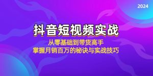 抖音短视频实战：从零基础到带货高手，掌握月销百万的秘诀与实战技巧-网创资源