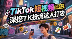TikTok短视频带货线上课，深挖TK投流达人打法-网创资源