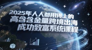 2025年人人都用得上的高含金量跨境出海成功致富系统课程-网创资源