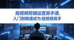 短视频剪辑运营高手课，入门到精通成为短视频高手-网创资源