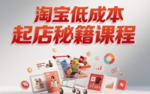 淘宝低成本起店系统课，助你快速起店，实现弯道超车-网创资源