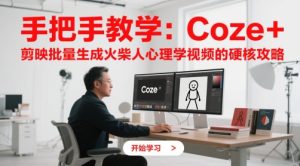 手把手教学：Coze + 剪映批量生成火柴人心理学视频的硬核攻略-网创资源