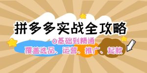 拼多多实战全攻略：0基础到精通，覆盖选品、运营、推广、起款-网创资源