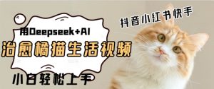 疯狂火爆，用Deepseek+AI做治愈橘猫系列视频，小白轻松制作+快速拿到结果-网创资源