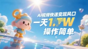 Ai视频变现风口，一天收入多张，收入无上限，操作简单-网创资源