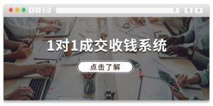1对1成交收钱系统，全网130万粉丝，十年专注于引流和成交！-网创资源