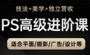 PS高级后期进阶课（技法+美学+独立营收），适合平面摄影广告设计等-网创资源