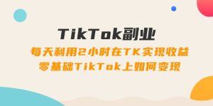 TikTok第二职业课：每日运用2个小时在TK实现收益，零基础TikTok上如何盈利（34节）-网创资源
