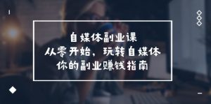 自媒体平台第二职业课，从0逐渐开始，轻松玩自媒体平台—你副业赚钱手册（58堂课）-网创资源