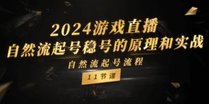 2024游戏直播间自然流养号稳号设计原理实战演练，自然流养号步骤（11节）-网创资源