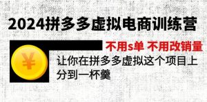 2024拼多多平台虚似电子商务夏令营 无需s单 无需改销售量 在拼多多虚似上分得一杯羹-网创资源