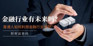 微信公众号付费文章：金融业有未来吗？平常人如何运用金融业发家致富?(附财富密码)-网创资源