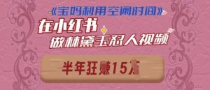 宝妈利用空闲时间，小红书做林黛玉在线怼人视频，快速涨粉，实现账号变现-网创资源