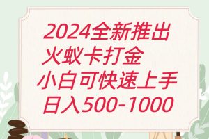 2024火蚁卡刷金全新游戏玩法计划方案，单机版日盈利600-网创资源