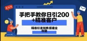 手把手教你日引200+精准客户，精准引流矩阵搭建全攻略：从价值解析到实战模式-网创资源