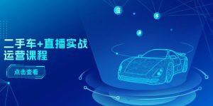 二手车直播实战运营课程：直播推荐/短视频推荐/千川投放/直播全流程-网创资源