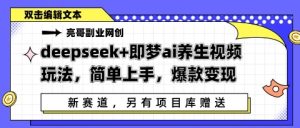 deepseek+即梦ai养生视频玩法，简单上手，爆款变现-网创资源