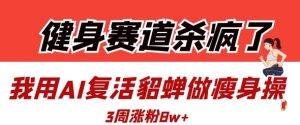 健身赛道杀疯了？我用AI复活貂蝉做瘦身操，3周涨粉8W-网创资源