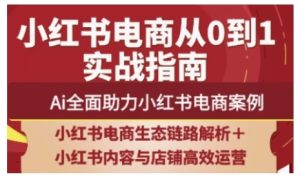 2025小红书电商全链路运营，Ai全面助力小红书电商案例-网创资源