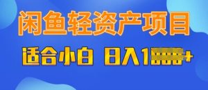 闲鱼轻资产项目，适合新手小白，日入多张-网创资源