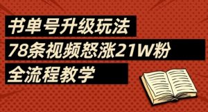 书单号升级玩法，78条视频怒涨21W粉，全流程教学-网创资源