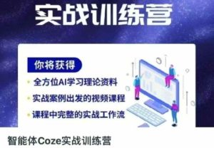 智能体Coze实战训练营，掌握新时代效率工具，让你人生即刻开挂-网创资源
