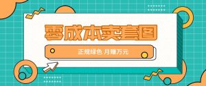 零成本卖套图，绿色正规项目，简单操作月收益10000+【揭秘】-网创资源