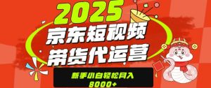 京东带货代运营，年底翻身项目，只需上传视频，单月稳定变现8k-网创资源