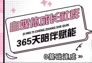 自媒体成长社群，帮助自媒体小白从0-1快速起号，精准获客，流量变现，全方位提升-网创资源