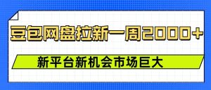 豆包网盘拉新，一周2k，新平台新机会-网创资源