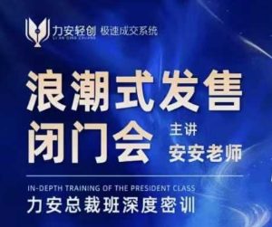 力安深圳闭门会：浪潮式发售，手把手教你做批量搞定成交-网创资源