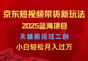 2025京东短视频带货新玩法，无脑搬运过二创，小白轻松月入过W-网创资源