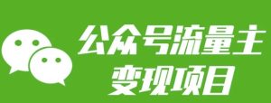 公众号流量主变现项目：每天2小时，普通人每月多挣三五千-网创资源