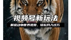 利用动物世界解说视频，赚分成计划收益，轻松月入过W，操作简单【揭秘】-网创资源