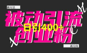 创业粉暴力引流，全平台玩法，一个视频引300+，找对方法和方向，干就行了-网创资源