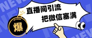 短视频直播间引流，单日轻松引流300+，把微信狠狠塞满-网创资源