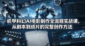 机甲科幻AI电影制作全流程实战课，从剧本到成片的完整创作方法-网创资源