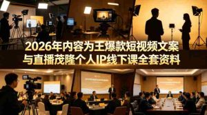 2026年内容为王爆款短视频文案与直播茂隆个人IP线下课全套资料(价值4980)-网创资源