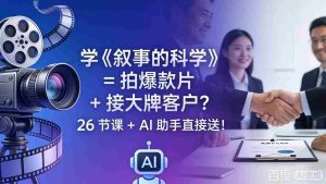 （18302期）学《叙事的科学》= 拍爆款片 + 接大牌客户？26 节课 + AI 助手直接送！-网创资源