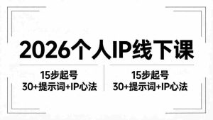 （18297期）2026内容为王个人IP线下课全套资料：15步起号流程+30+提示词+IP心法实战-网创资源