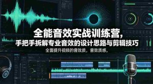 全能音效实战训练营，手把手拆解专业音效的设计思路与剪辑技巧，全面提升视频的音效质感-网创资源