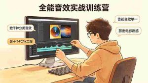 （18287期）全能音效实战训练营：数千种分类音效+数十个FCPX工程，告别音效单一，剪出电影质感-网创资源