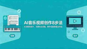 （18340期）AI音乐视频创作8步法：从写歌到成片，无需专业功底，新手也能快速出作品-网创资源